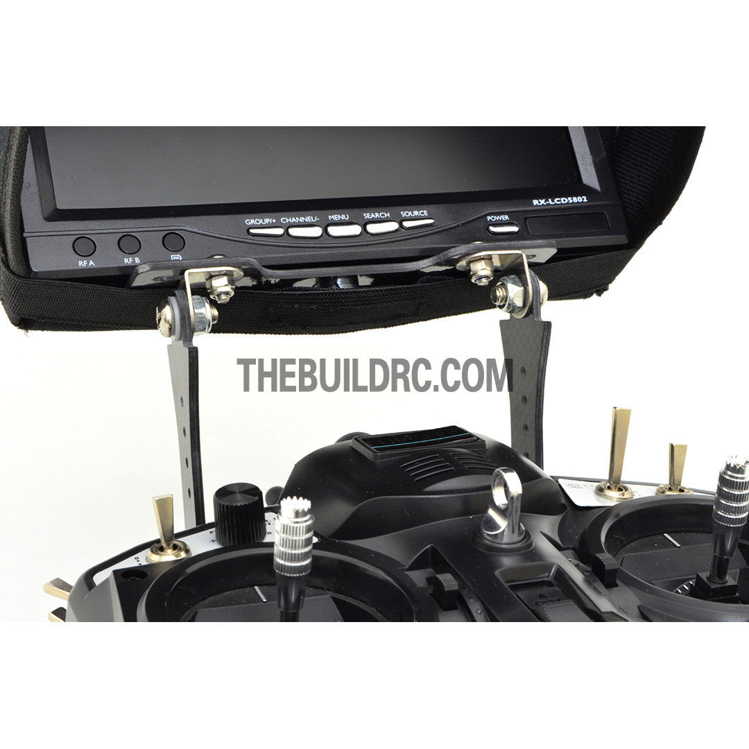 LED Screen Monitor Carbon Fiber Rear Mount For RC FPV Radio
