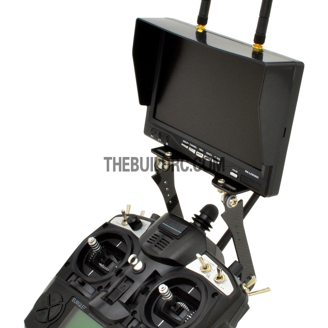 LED Screen Monitor Carbon Fiber Rear Mount For RC FPV Radio
