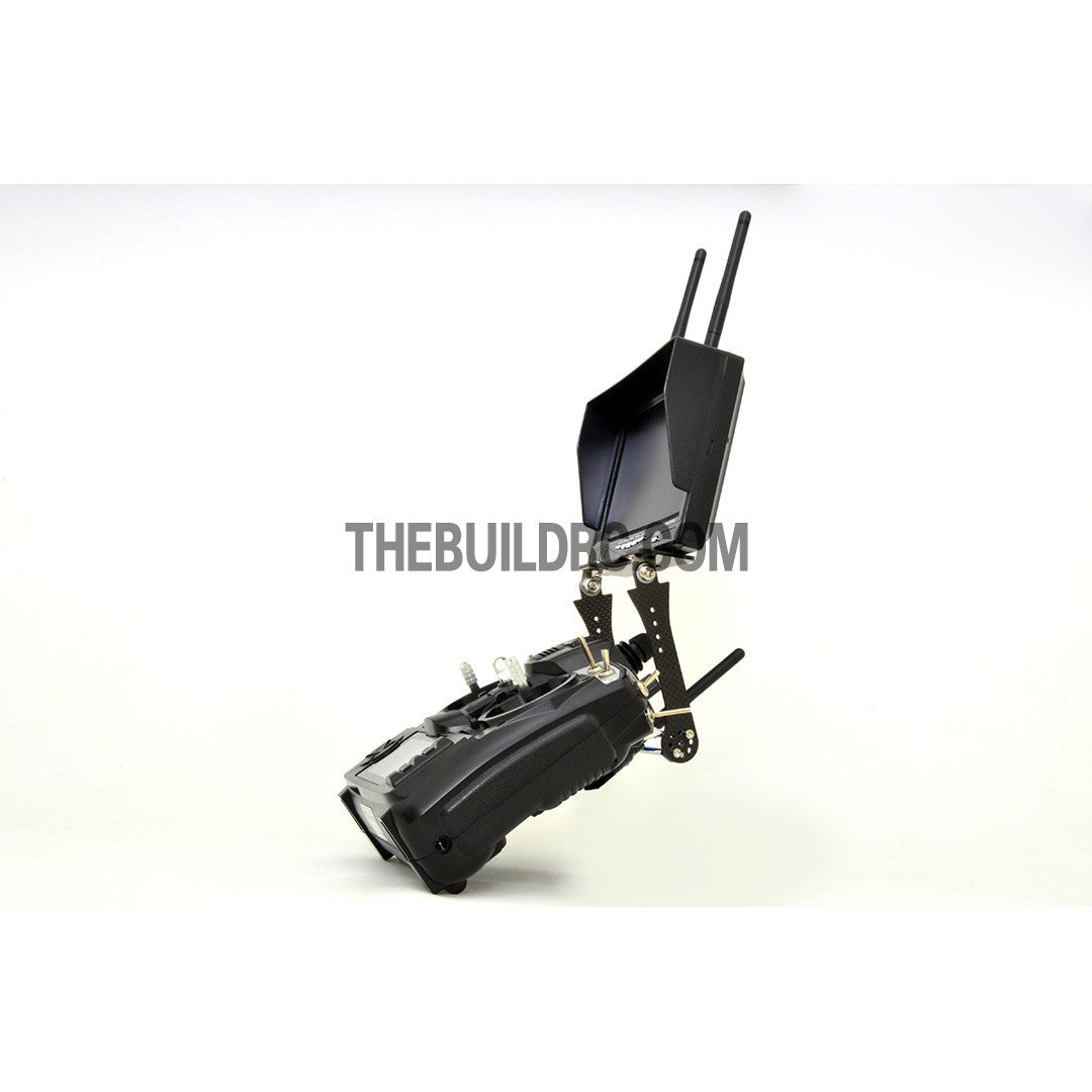 LED Screen Monitor Carbon Fiber Rear Mount For RC FPV Radio