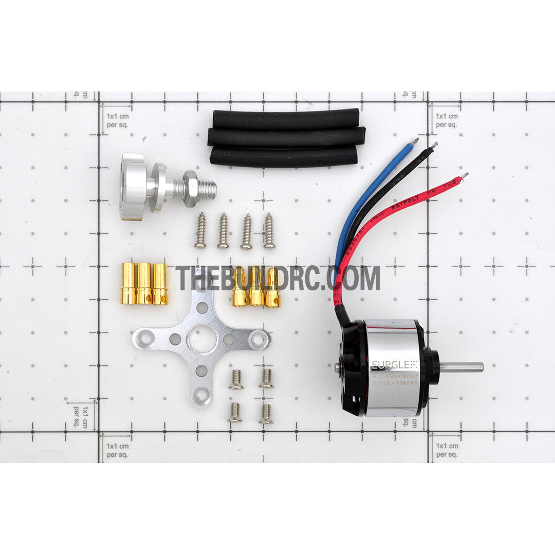 Eurgle RC Plane 1580kv (rpm/v) D2810 Brushless Outrunner Back Mounting Motor