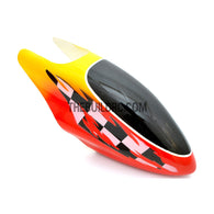 450 Fiberglass Helicopter Fuselage Canopy - Black/Red/Yellow (Checkered)