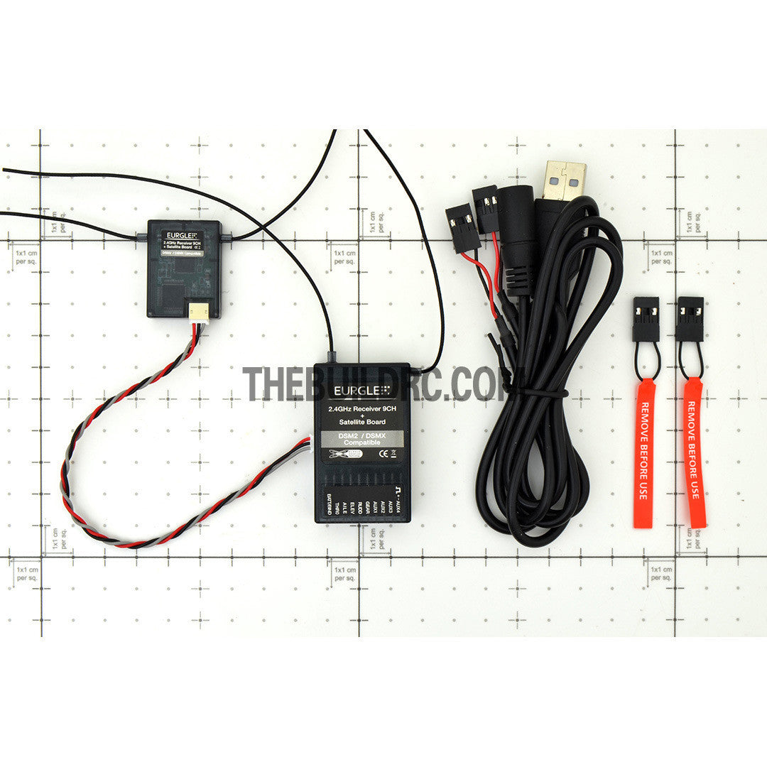 Eurgle 2.4GHz RC 9Ch Receiver Rx + Satellite Board for Spectrum JR DSM2
