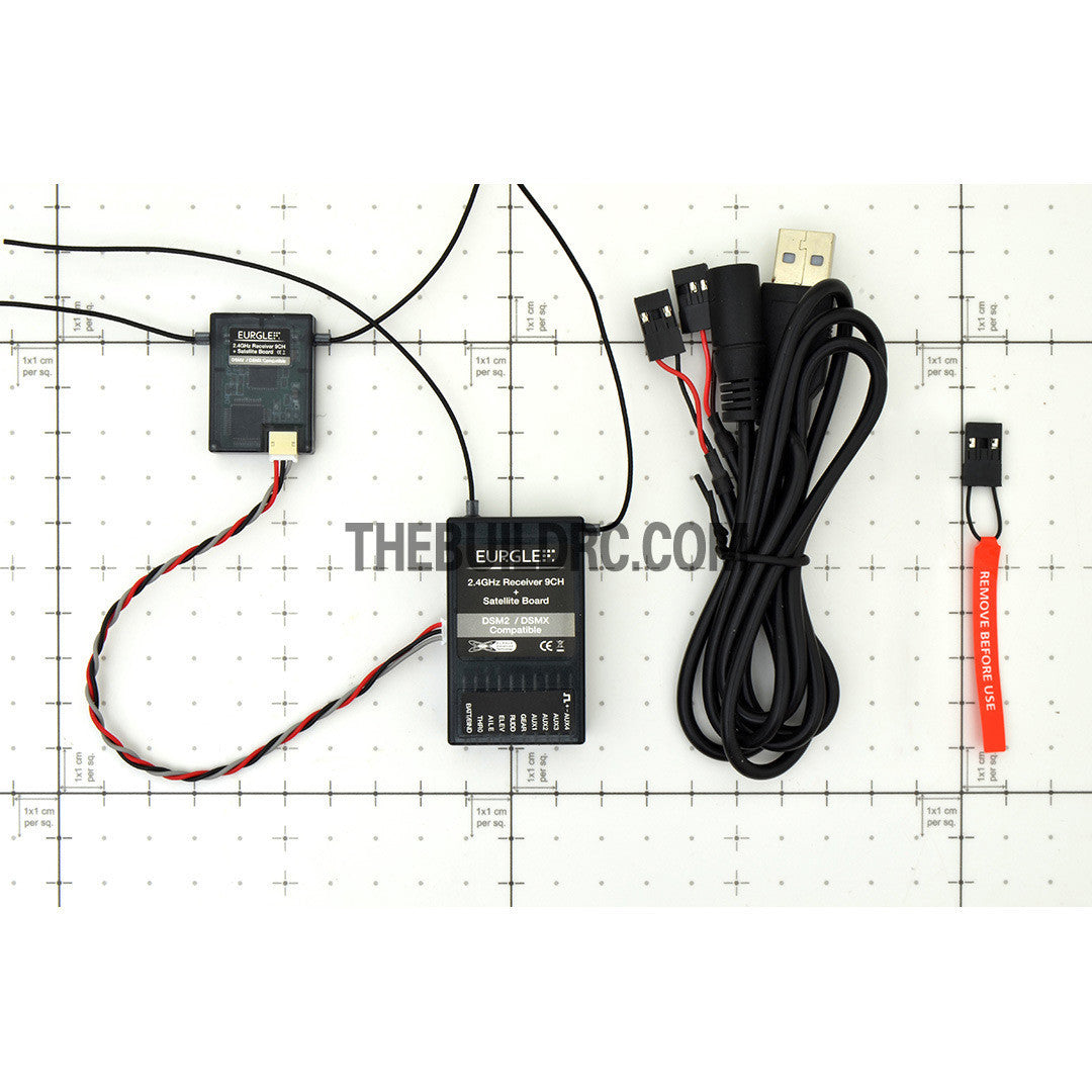 Eurgle 2.4GHz RC 9Ch Receiver Rx + Satellite Board for Spectrum JR DSM2