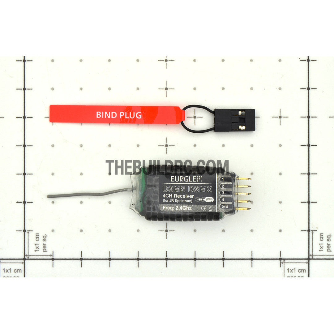 Eurgle 2.4Ghz DSM2 DSMX 4Ch RC Waterproof Receiver Rx for JR Spektrum