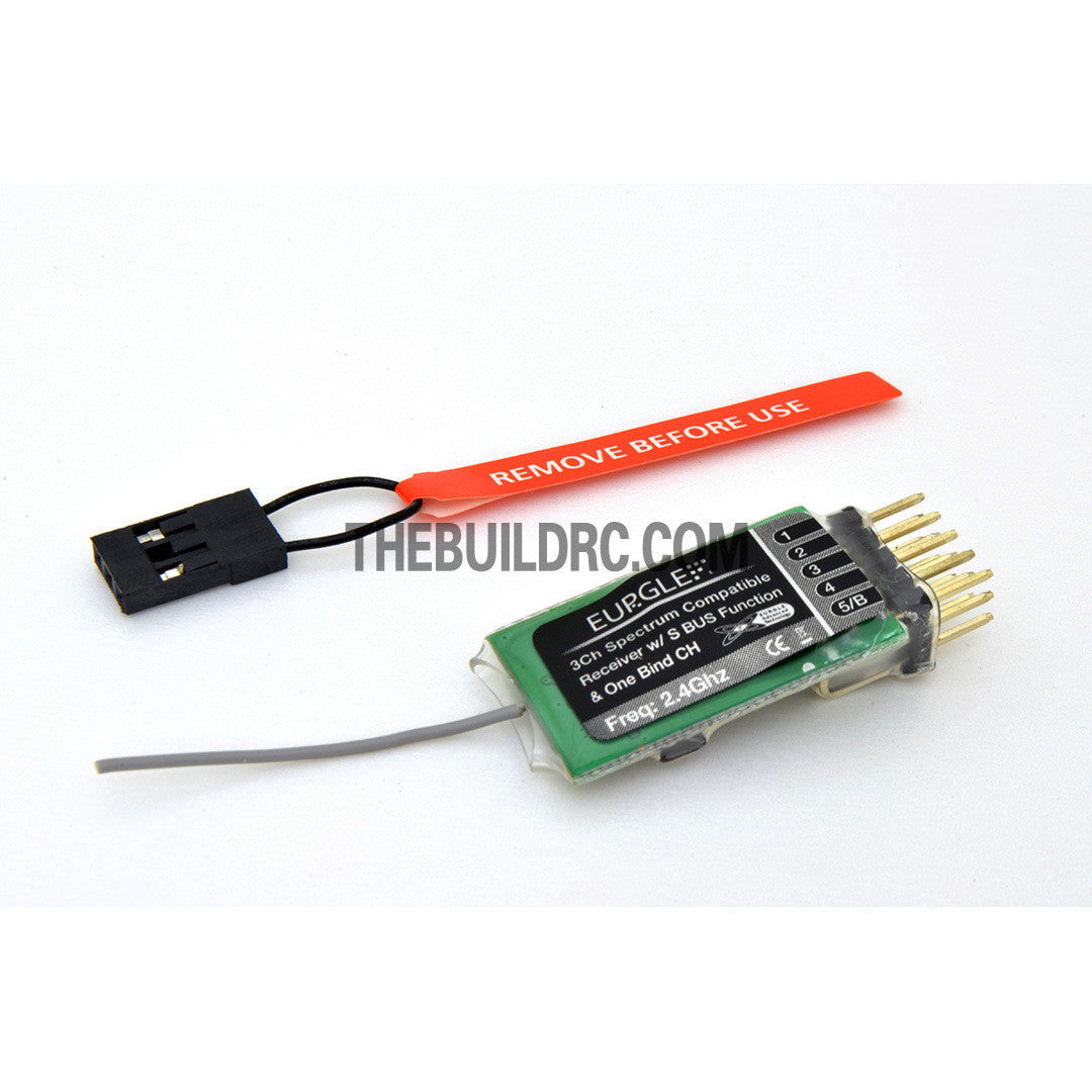 Eurgle 2.4Ghz Spectrum Compatible 3CH Rx with S.BUS Function and One Bind CH
