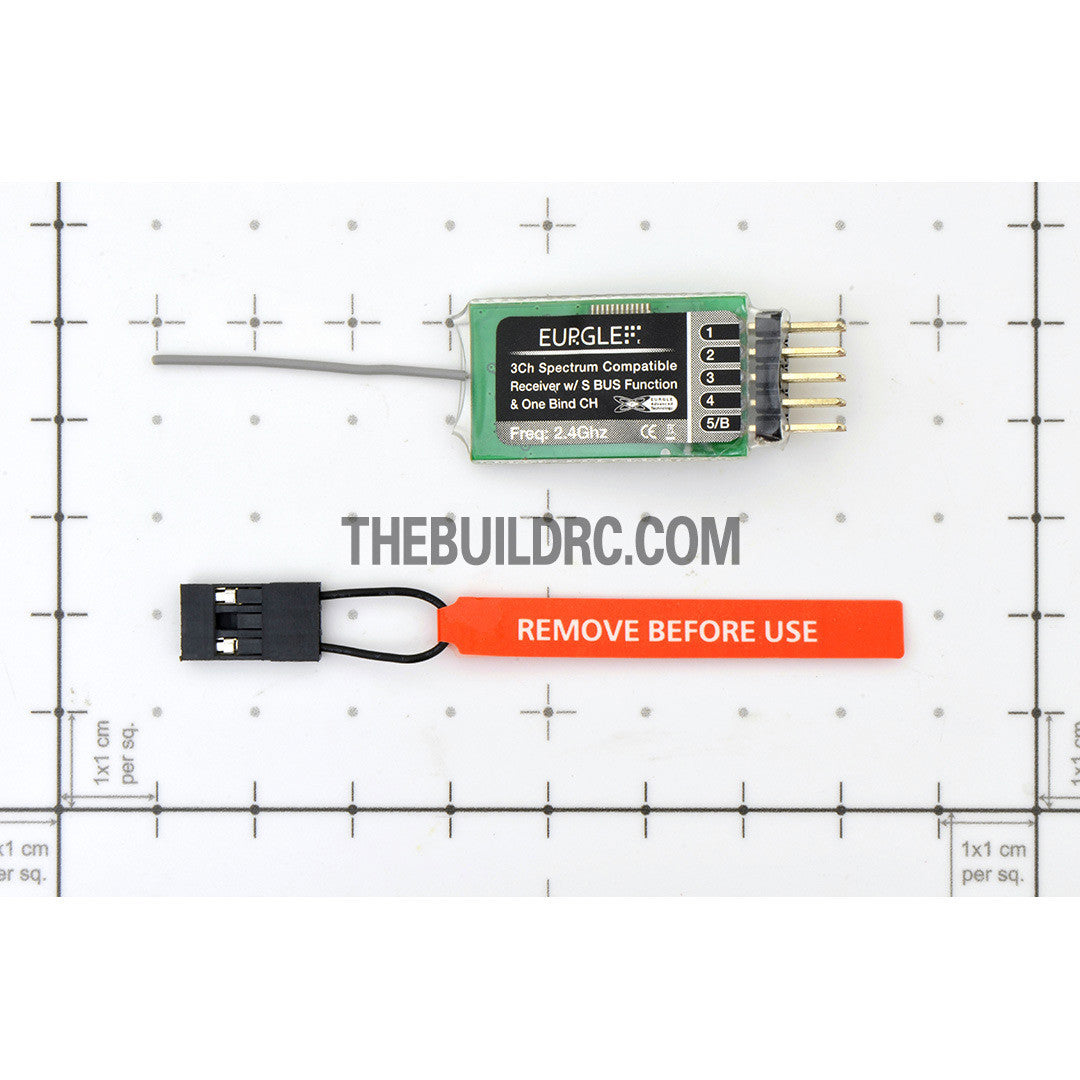Eurgle 2.4Ghz Spectrum Compatible 3CH Rx with S.BUS Function and One Bind CH