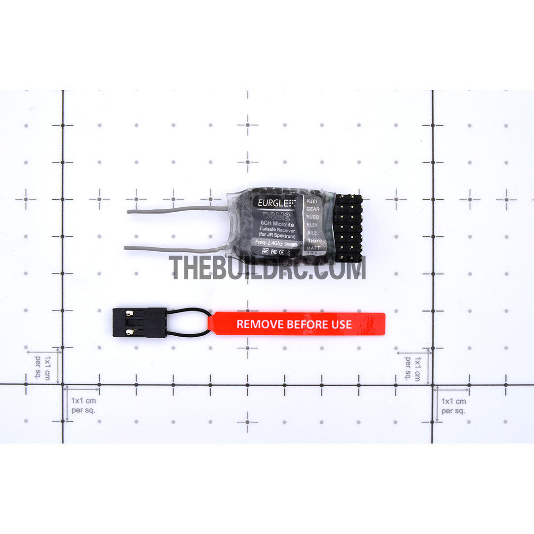 Eurgle DSM2 6Ch RC Failsafe Waterproof Receiver Rx for JR Spektrum