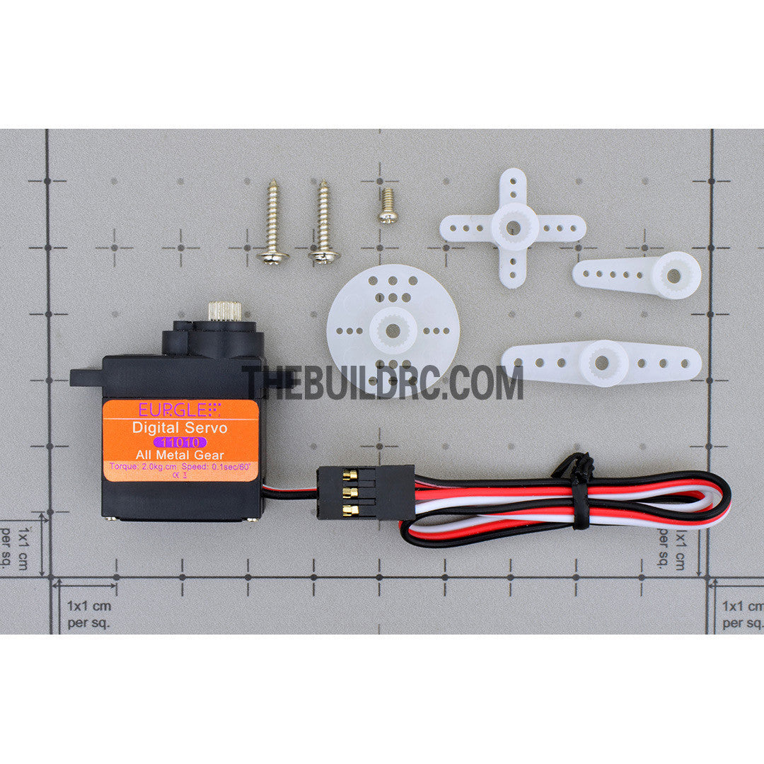 Eurgle 16g???2.0kg.cm 0.10sec/60?? All Metal Gear High Voltage Digital Servo
