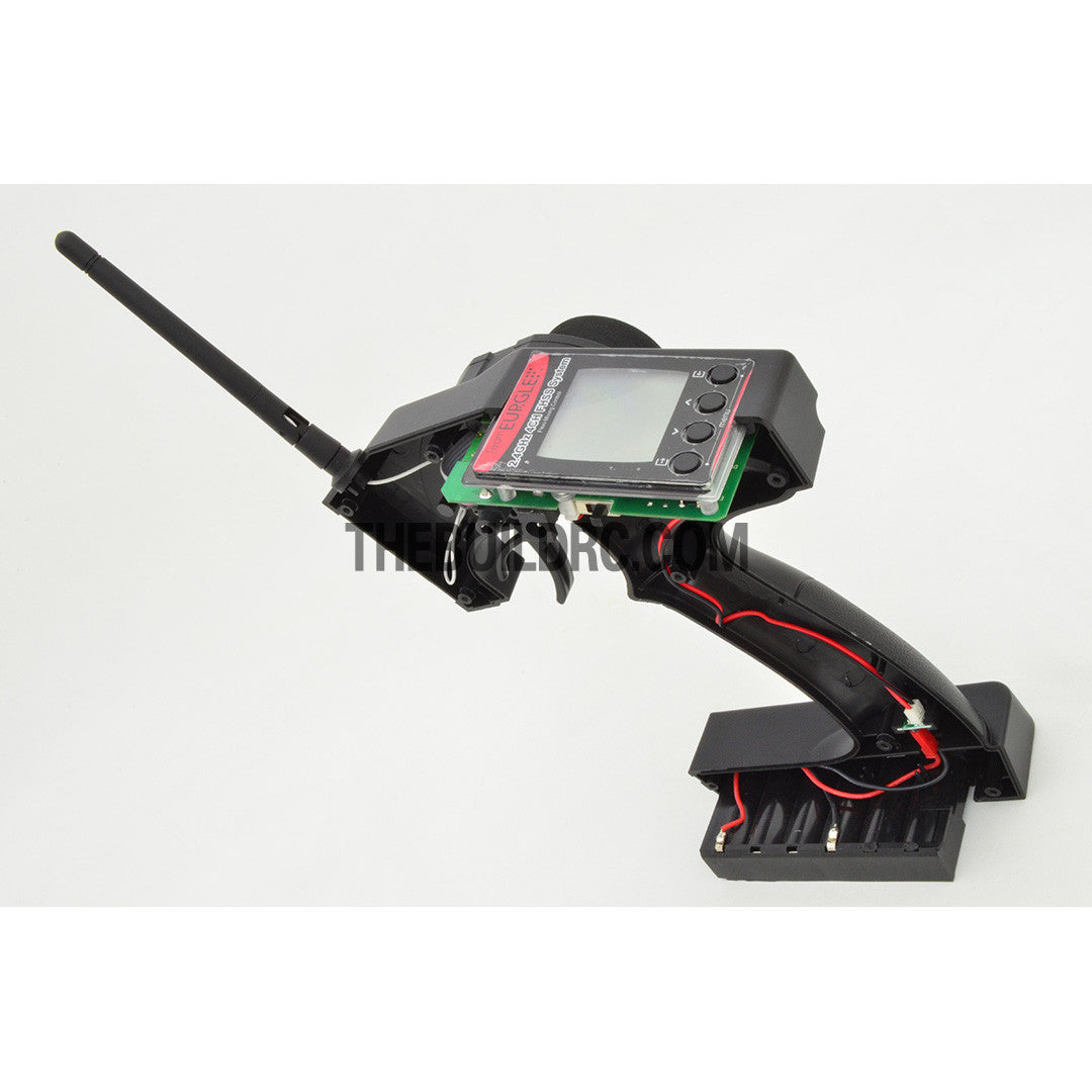 Eurgle 2.4Ghz 4Ch Digital FHSS Flexi-Mixing System LCD Pistol Grip Radio Gear with Built-in Gyro - Black
