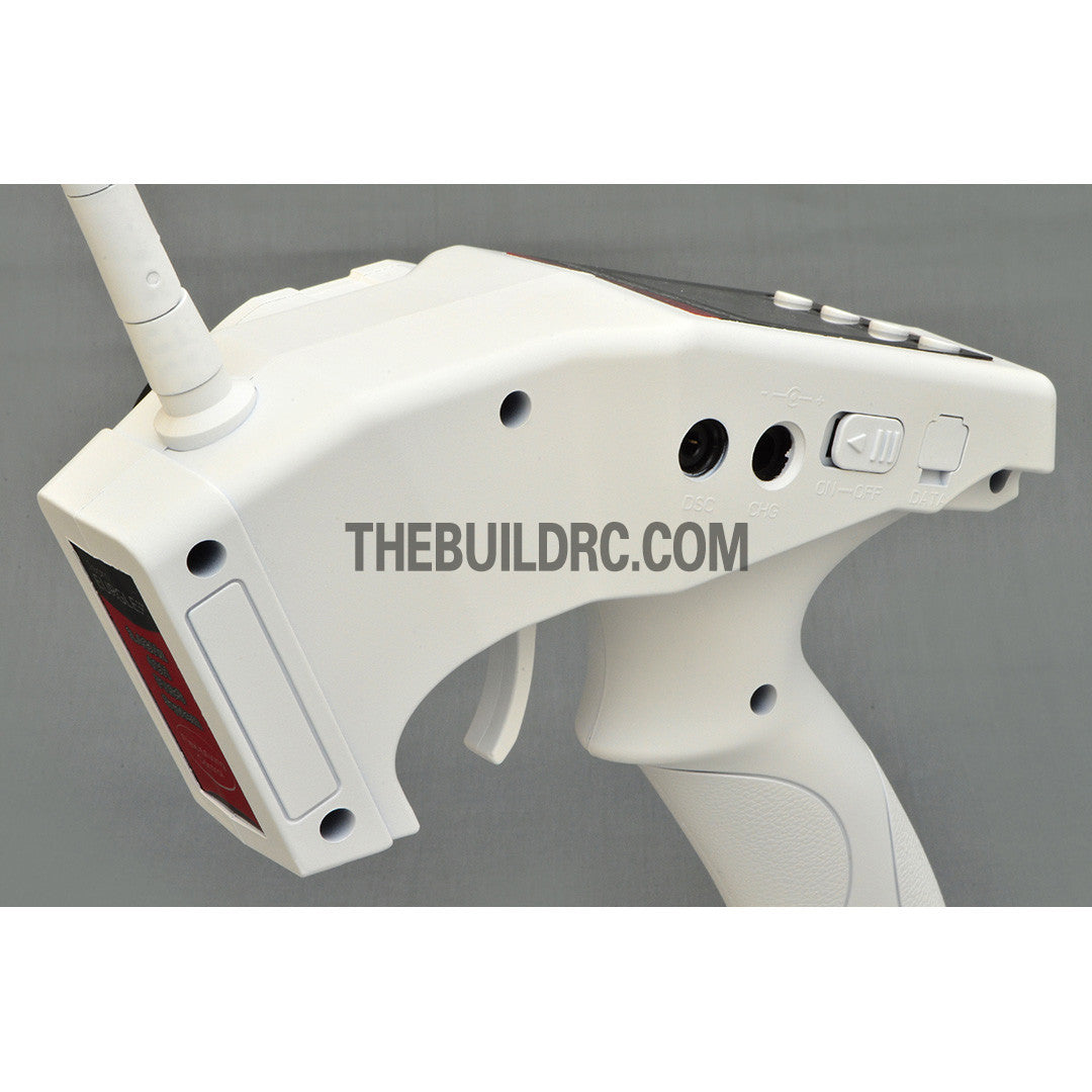 Eurgle 2.4Ghz 4Ch Digital FHSS Flexi-Mixing System LCD Pistol Grip Radio Gear with Built-in Gyro - White