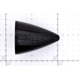 2.25" / 57.15mm Bullet Shape Carbon Fiber Spinner with Backplate (Sharp)