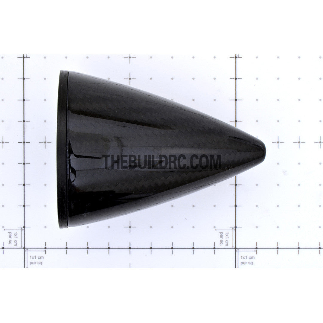 2.5" / 63.5mm Bullet Shape Carbon Fiber Spinner with Backplate (Sharp)