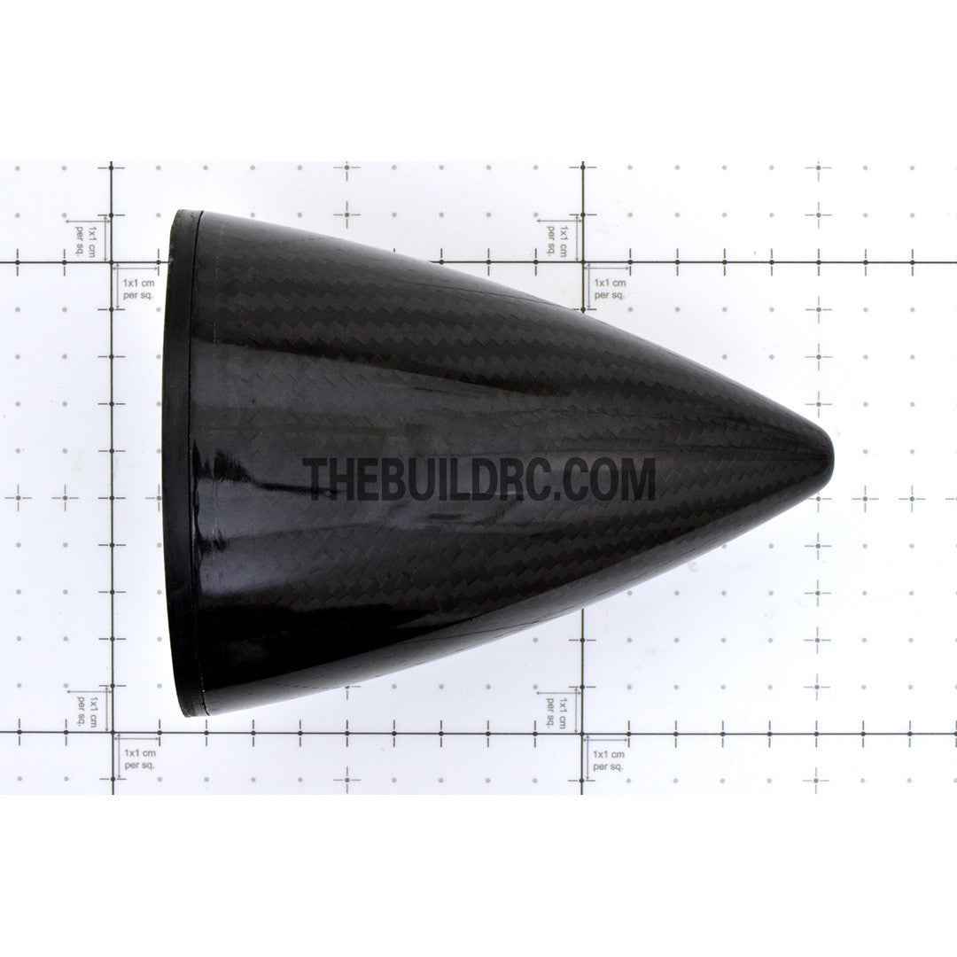 3.5" / 88.9mm Bullet Shape Carbon Fiber Spinner with Backplate (Sharp)