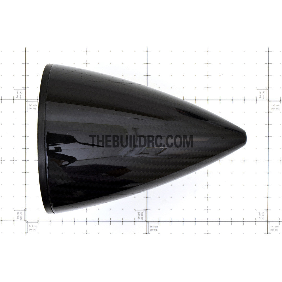 4" / 101.6mm Bullet Shape Carbon Fiber Spinner with Backplate (Sharp)