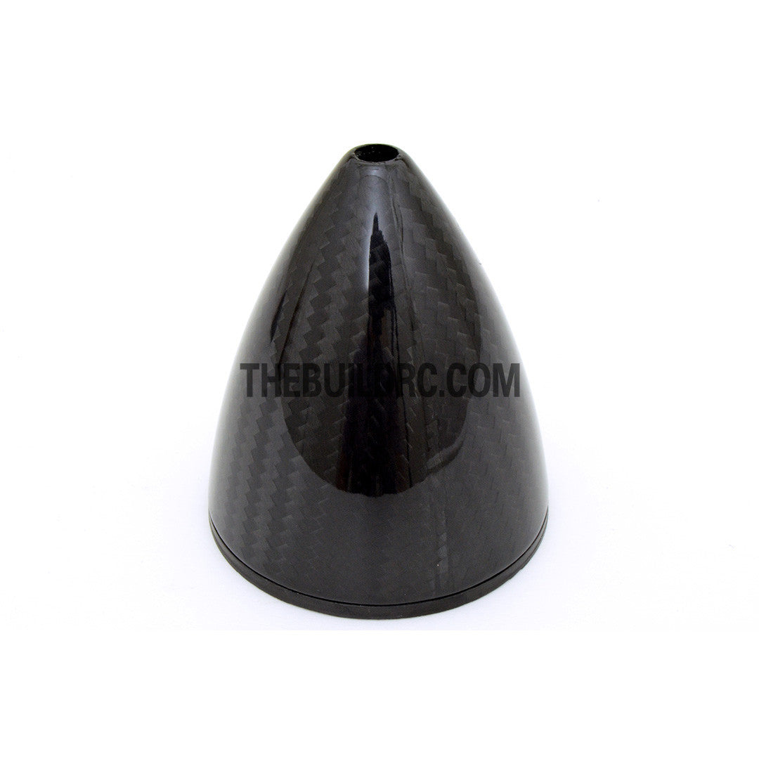 2.5" / 63.5mm Bullet Shape Carbon Fiber Spinner with Backplate (Round)