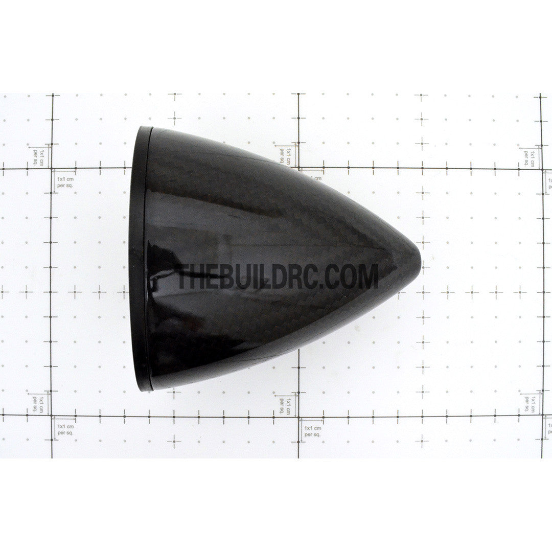 3.25" / 82.55mm Bullet Shape Carbon Fiber Spinner with Backplate (Round)