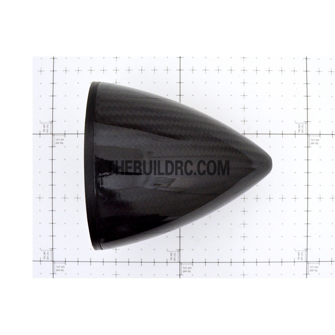 4" / 101.6mm Bullet Shape Carbon Fiber Spinner with Backplate (Round)