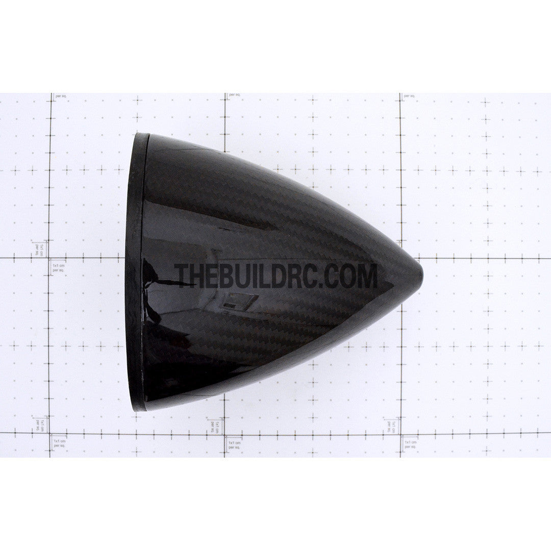 4.75" / 120.65mm Bullet Shape Carbon Fiber Spinner with Backplate (Round)