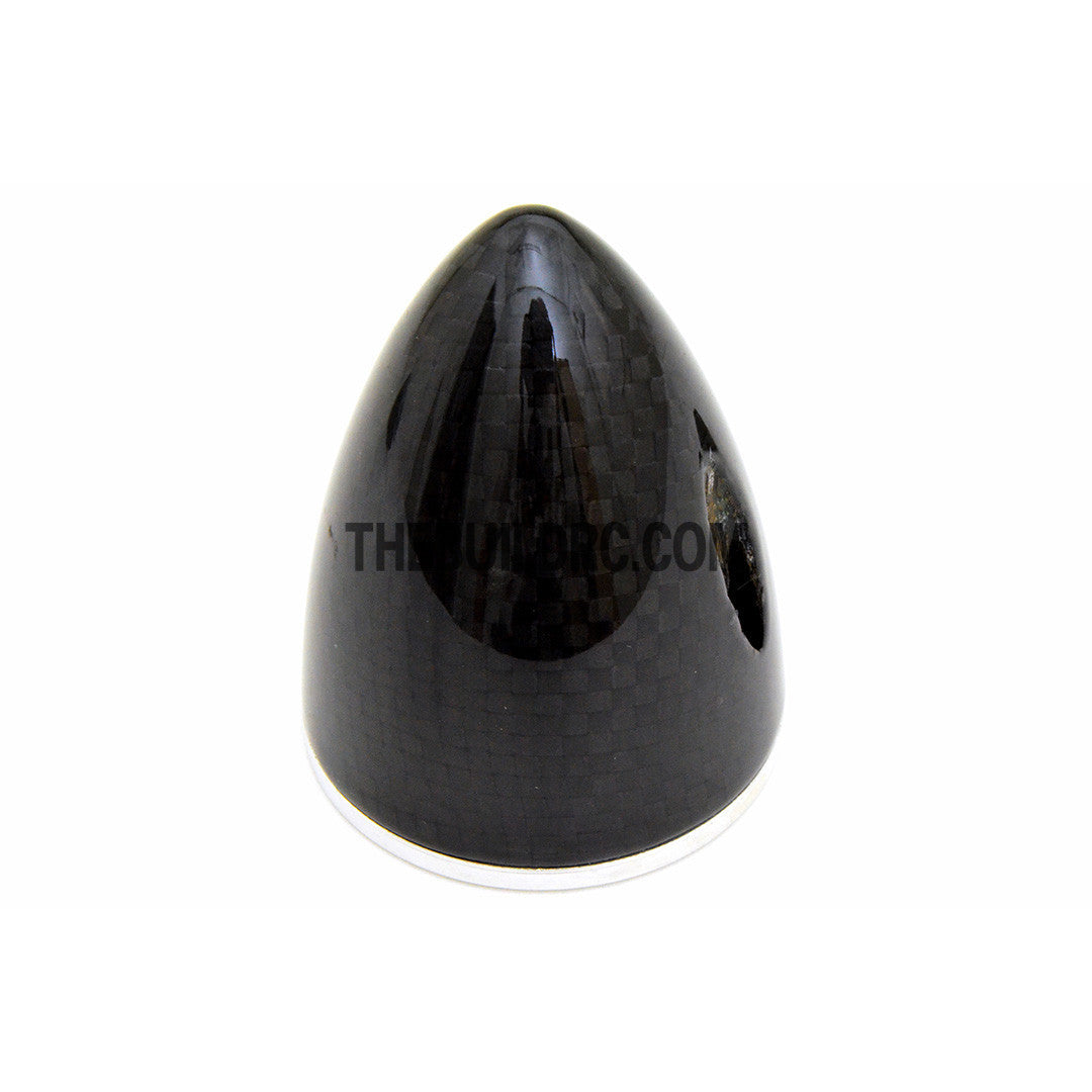 1.75" / 44.45mm Bullet Shape Carbon Fiber Spinner with Aluminium Backplate (Sharp)