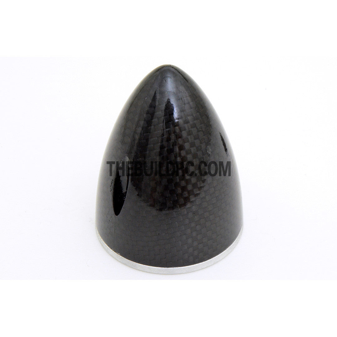 2" / 50.8mm Bullet Shape Carbon Fiber Spinner with Aluminium Backplate (Sharp)
