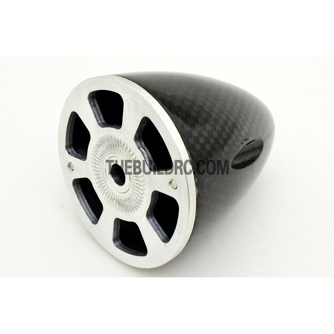 2" / 50.8mm Bullet Shape Carbon Fiber Spinner with Aluminium Backplate (Sharp)