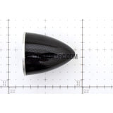 2" / 50.8mm Bullet Shape Carbon Fiber Spinner with Aluminium Backplate (Sharp)
