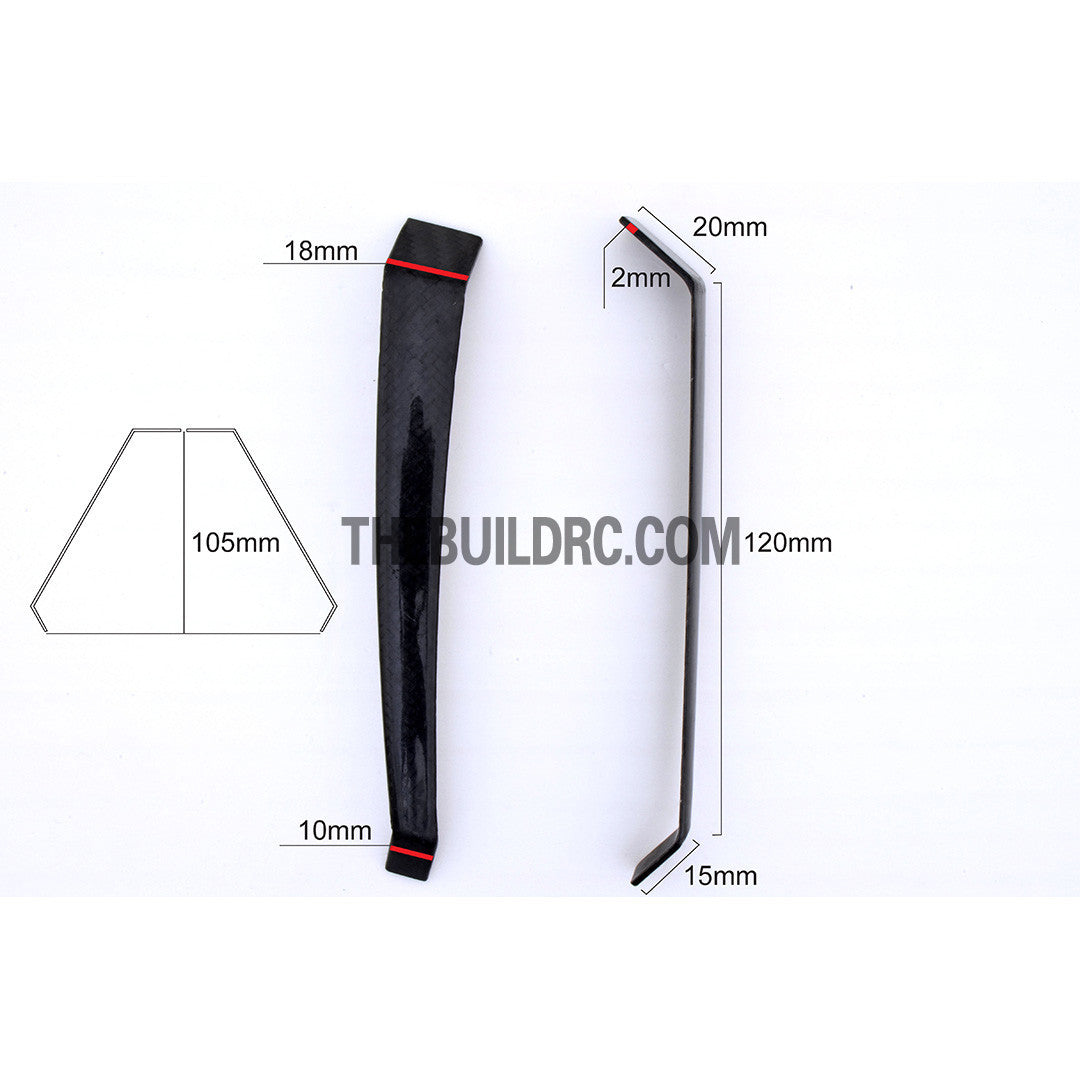 2 x 18 x 20 x 105mm Ultra Durable Carbon Fiber Split Landing Gear for F3A 20CC RC Plane