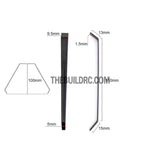 1.5 x 9.5 x 13 x 100mm Ultra Durable Carbon Fiber Split Landing Gear for Extra 260 20CC RC Plane