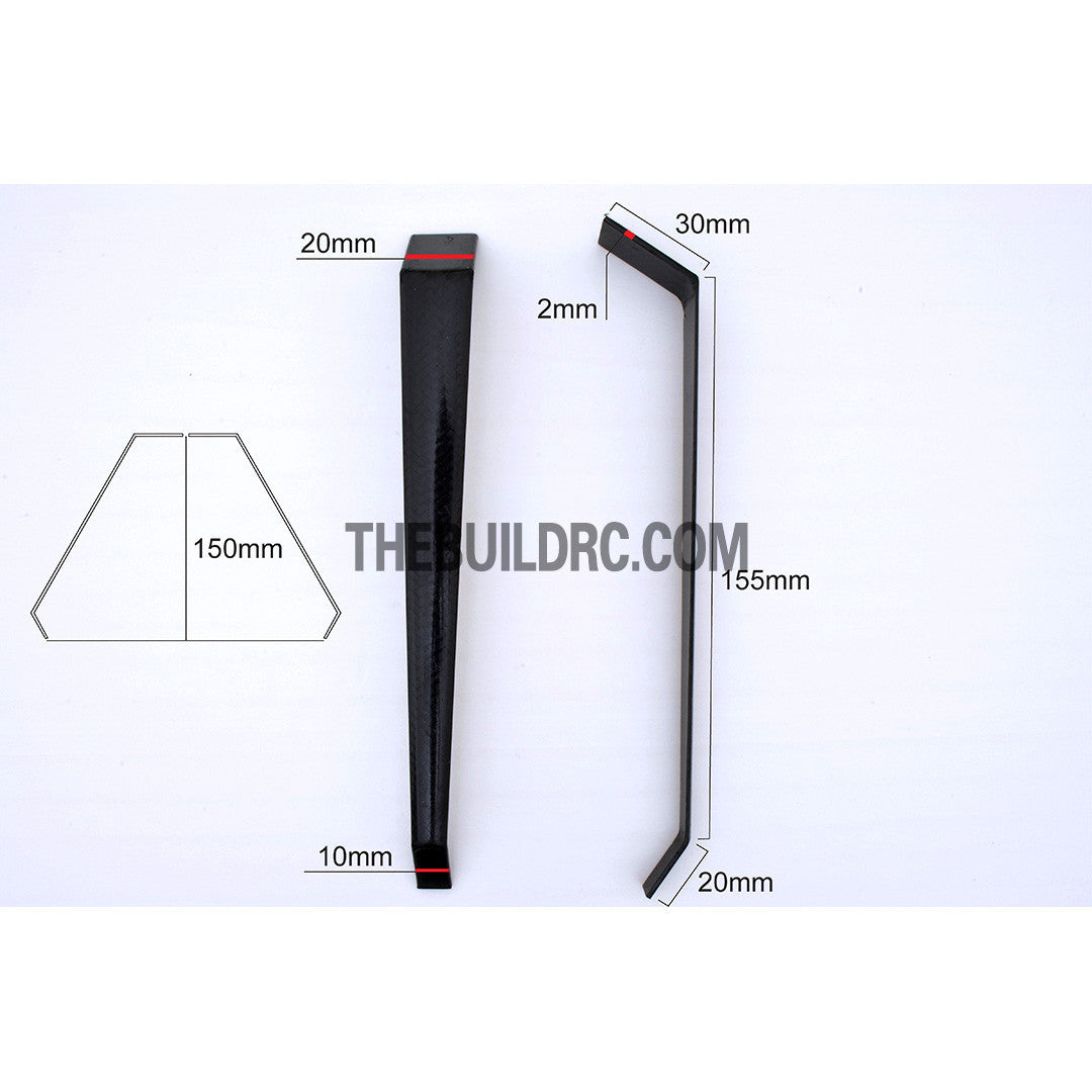 2 x 20 x 30 x 150mm Ultra Durable Carbon Fiber Split Landing Gear for Extra 260 50CC RC Plane