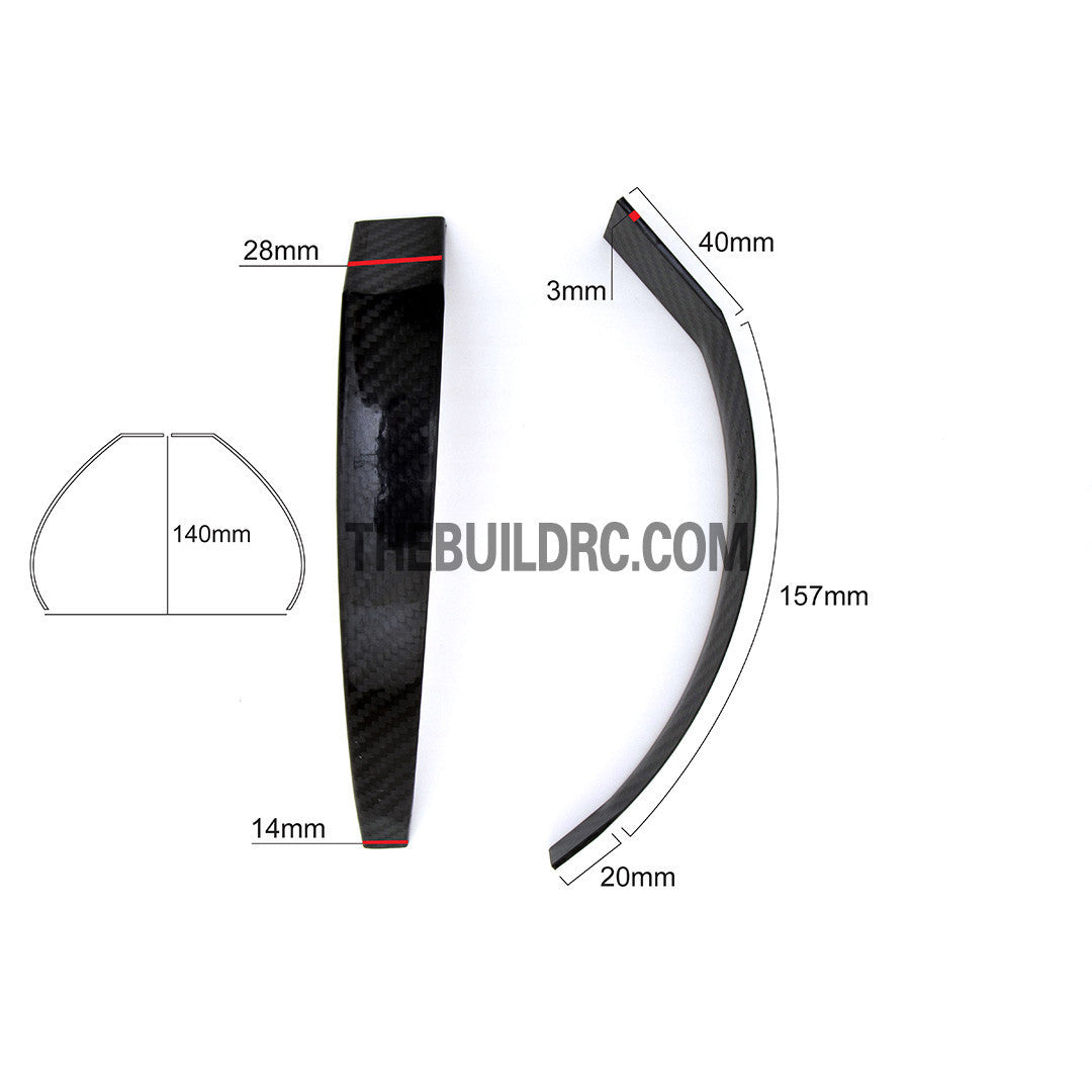 3 x 28 x 40 x 140mm Ultra Durable Carbon Fiber Split Landing Gear for Extra 300 70CC RC Plane