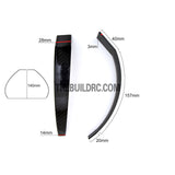 3 x 28 x 40 x 140mm Ultra Durable Carbon Fiber Split Landing Gear for Extra 300 70CC RC Plane