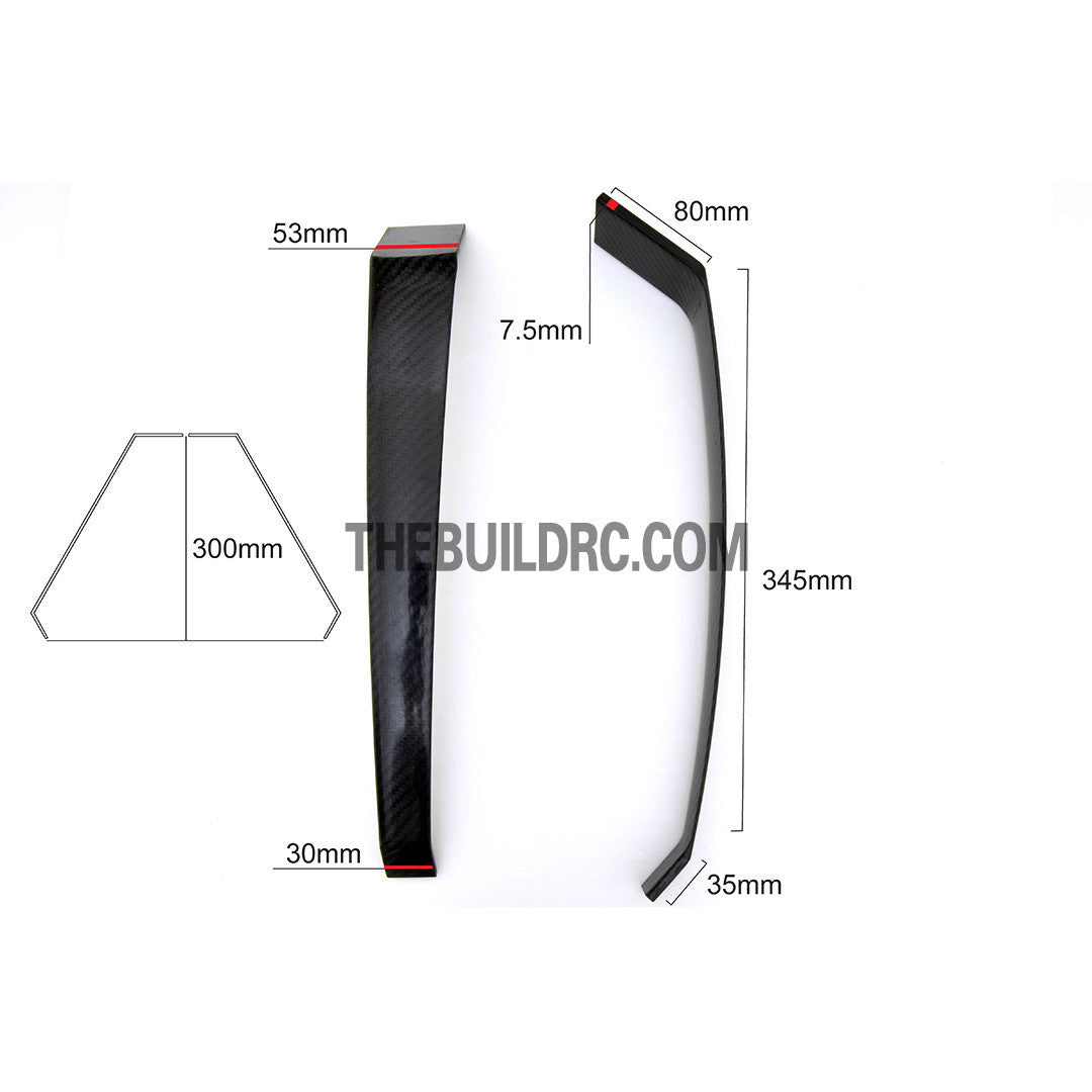 7.5 x 53 x 80 x 300mm Ultra Durable Carbon Fiber Split Landing Gear for YAK 100CC RC Plane