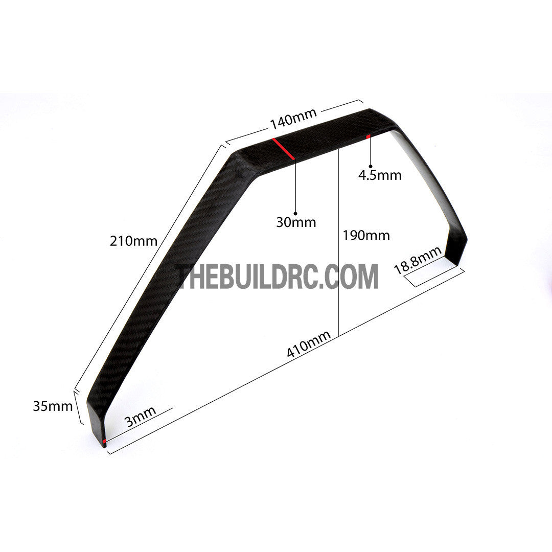 T4.5 x W30 x L140 x H190 x W410mm Ultra Durable Carbon Fiber Landing Gear for YAK 26CC RC Plane