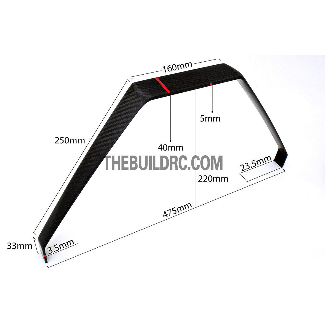 T5 x W40 x L160 x H220 x W475mm Ultra Durable Carbon Fiber Landing Gear for YAK 50CC RC Plane