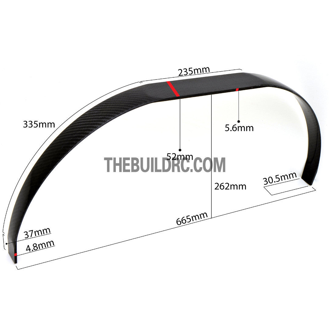 T5.6 x W52 x L235 x H262 x W665mm Ultra Durable Carbon Fiber Landing Gear for Extra 300 150CC RC Plane