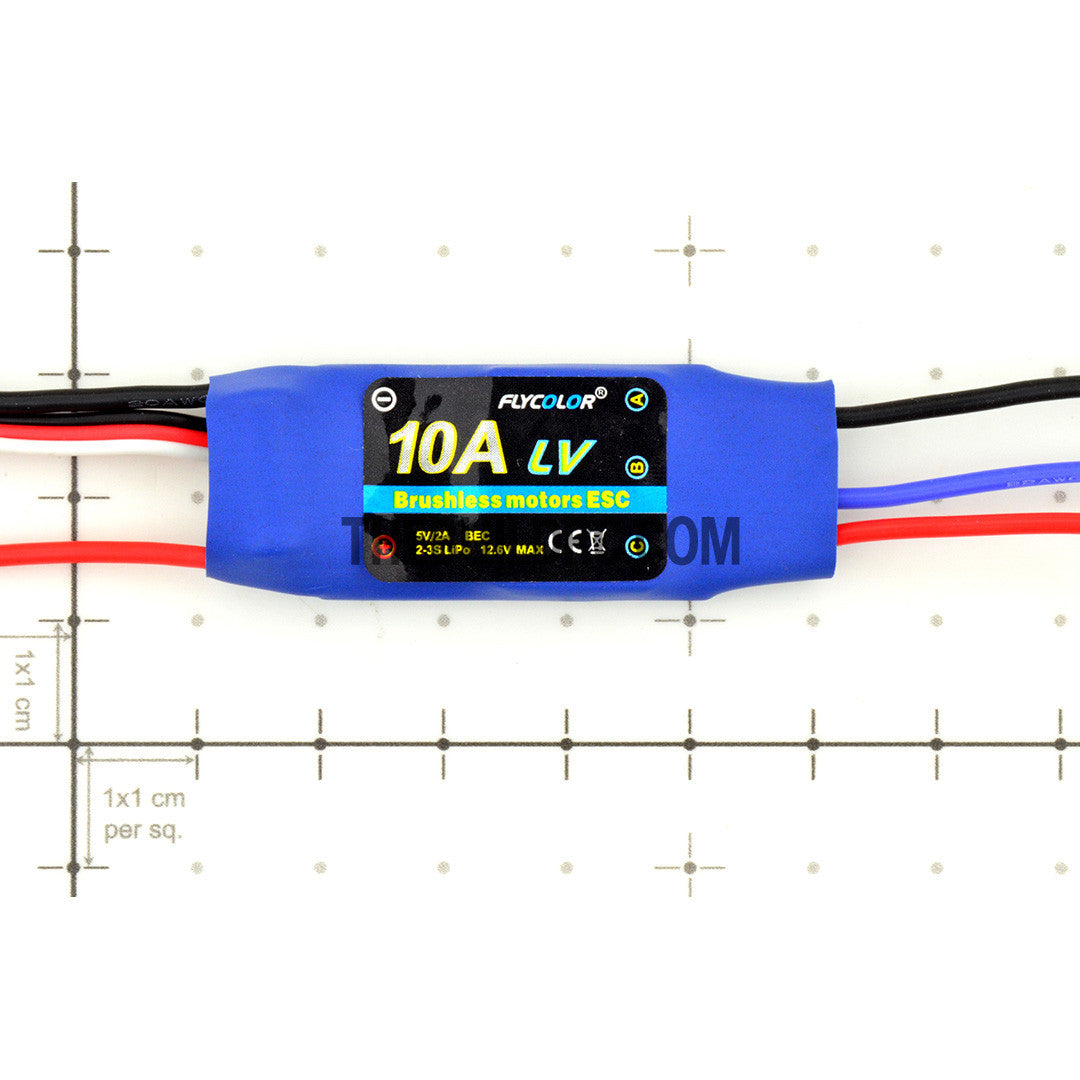 FlyColor 10A 2-3S BEC:5V/2A Brushless Motor Programmable ESC for RC Plane / Glider