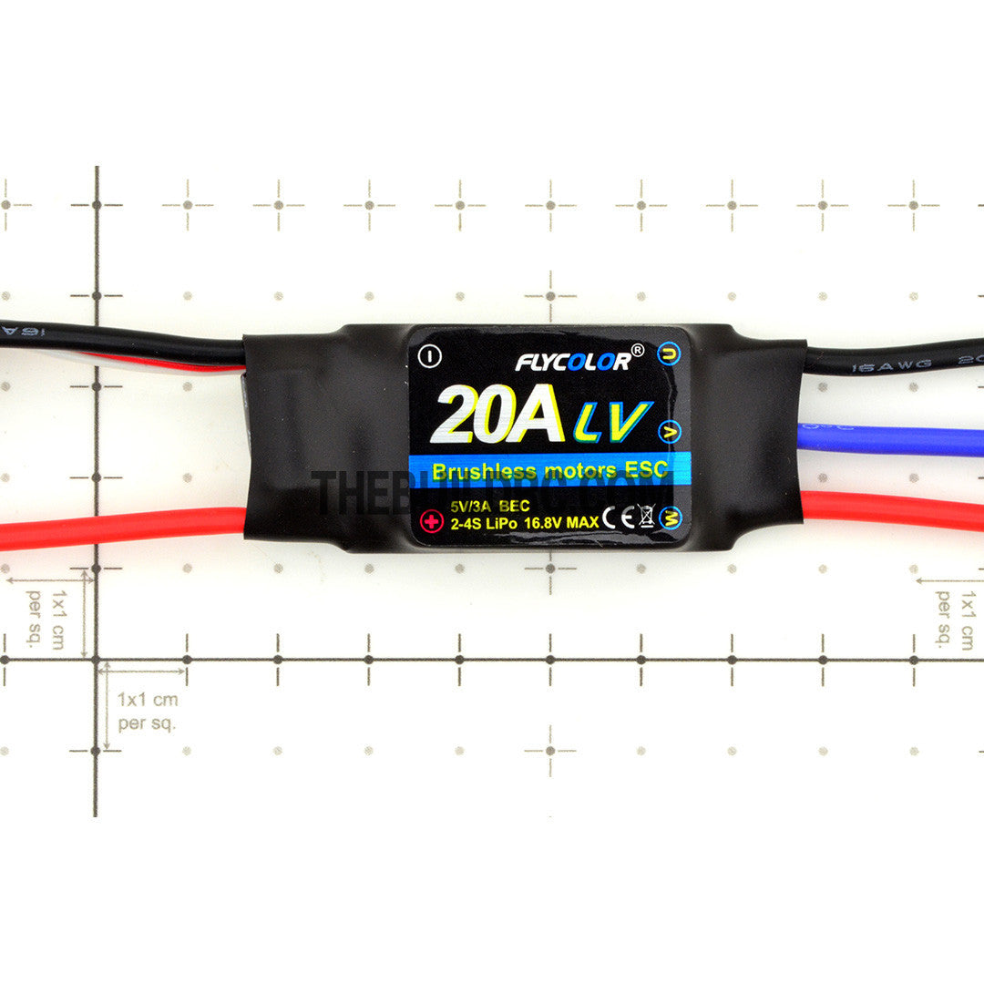 FlyColor 20A 2-4S BEC:5V/3A Brushless Motor Programmable ESC for RC Plane / Glider