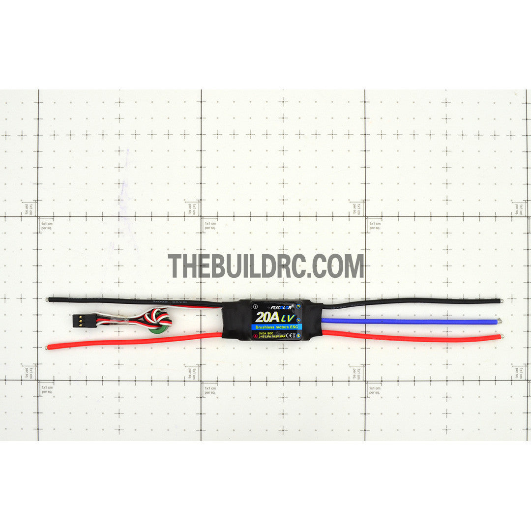 FlyColor 20A 2-4S BEC:5V/3A Brushless Motor Programmable ESC for RC Plane / Glider