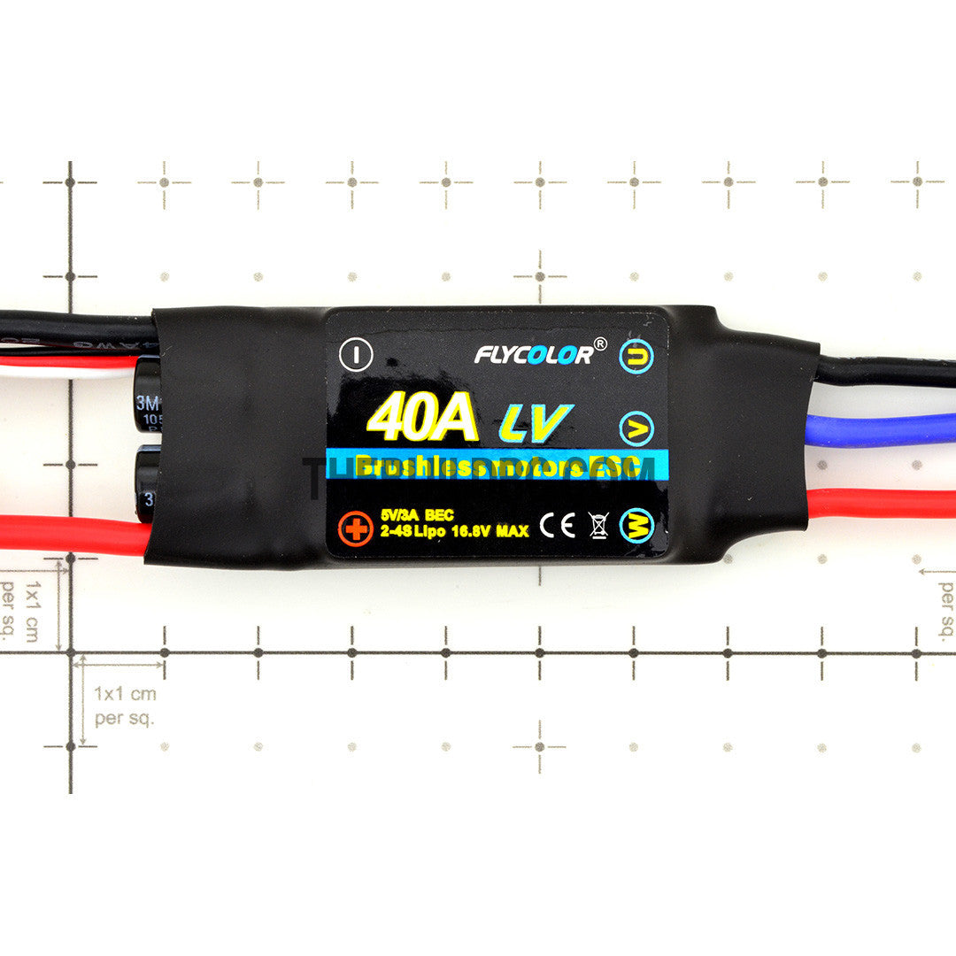 FlyColor 40A 2-4S SBEC:5.5V/3A Brushless Motor Programmable ESC for RC Plane / Glider / Helicopter