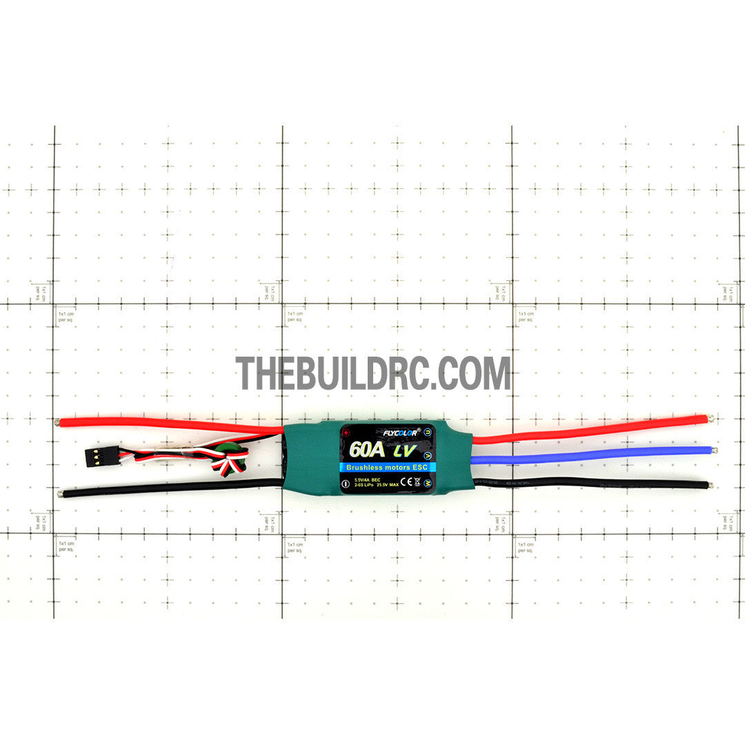 FlyColor 60A 2-4S SBEC:5.5V/4A Brushless Motor Programmable ESC for RC Plane / Glider / Helicopter