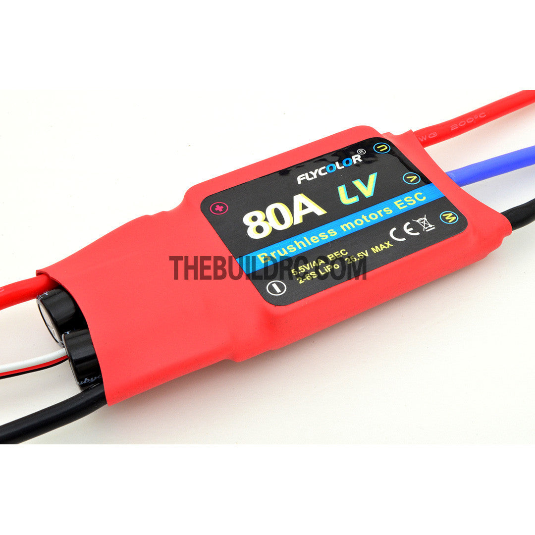 FlyColor 80A 2-6S SBEC:5.5V/4A Brushless Motor Programmable ESC for RC Plane / Glider / Helicopter