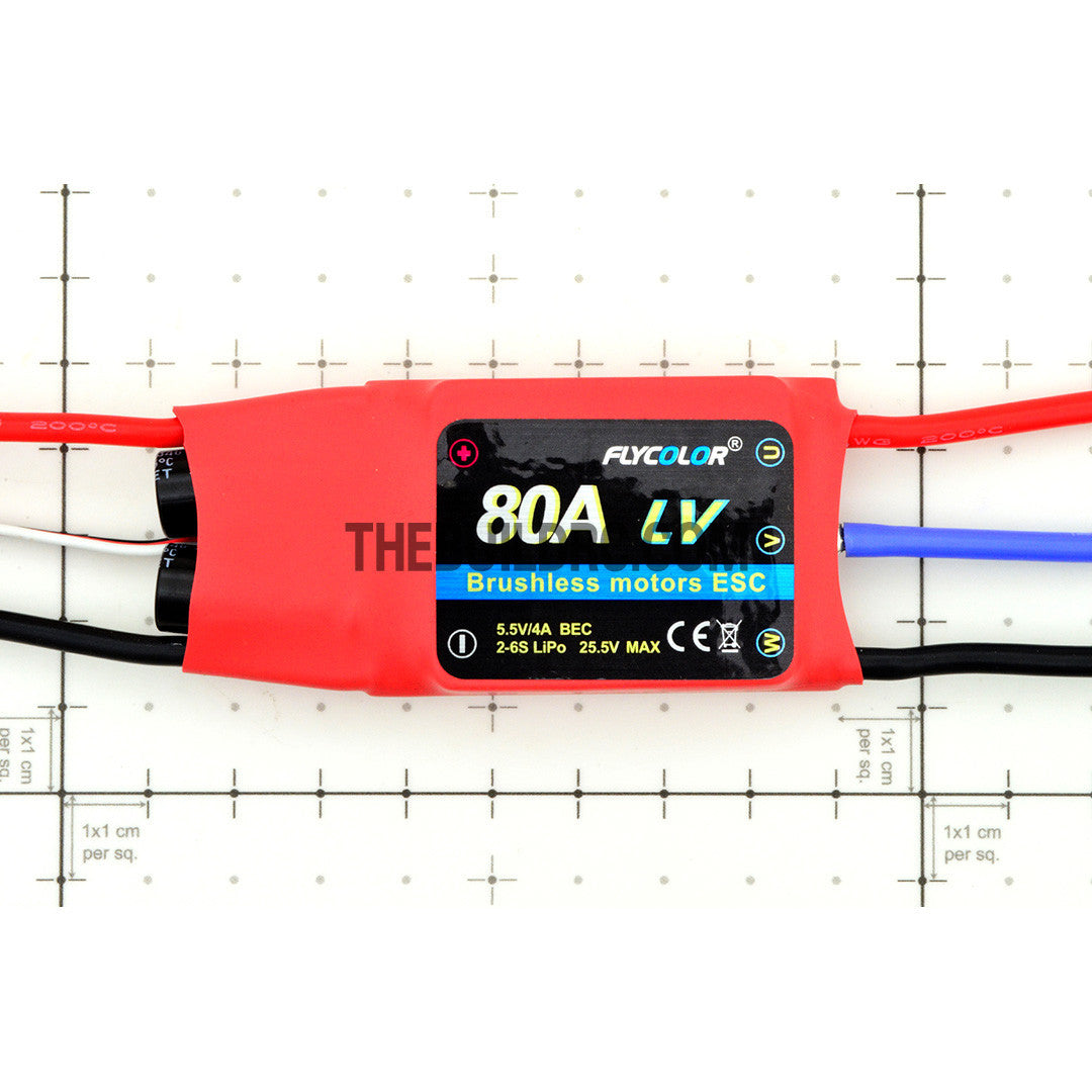 FlyColor 80A 2-6S SBEC:5.5V/4A Brushless Motor Programmable ESC for RC Plane / Glider / Helicopter