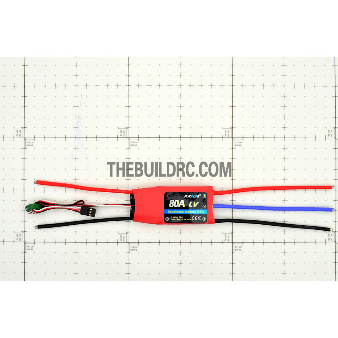 FlyColor 80A 2-6S SBEC:5.5V/4A Brushless Motor Programmable ESC for RC Plane / Glider / Helicopter