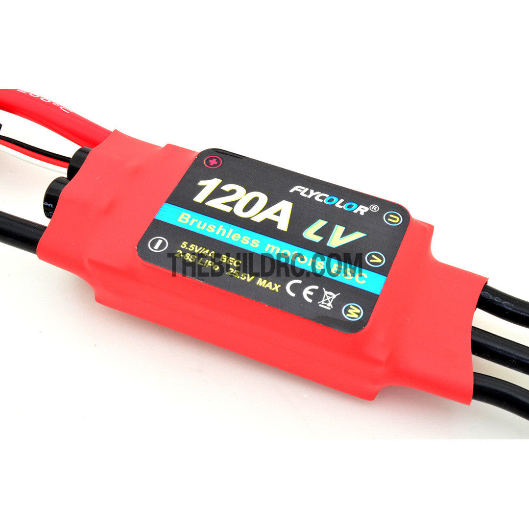 FlyColor 120A 2-6S SBEC:5.5V/4A Brushless Motor Programmable ESC for RC Plane / Glider / Helicopter