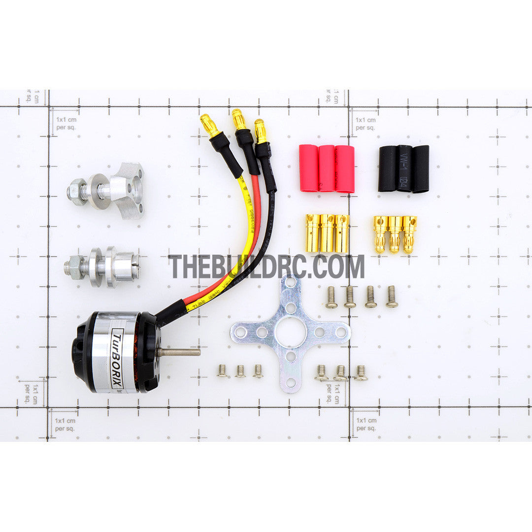 Turborix RC Plane 1200kv (rpm/v) 105W D2627 Outrunner BL Brushless Motor