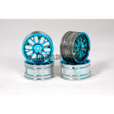 1/10 RC Car Metallic Plate Wheel Set (Medium turquoise)