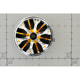 1/10 RC Car Hip-hop Style Metallic Plate Silver Wheel Set C - Orange