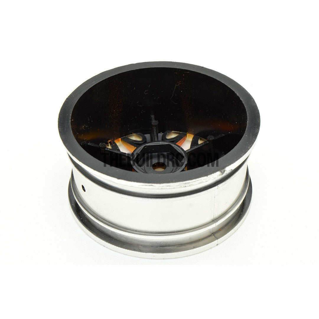 1/10 RC Car Hip-hop Style Metallic Plate Silver Wheel Set D - Orange