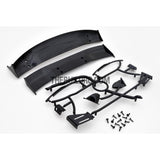 1/10 RC Car Body Adjustable GT Rear Spoiler & Side Mirror Set (Black)