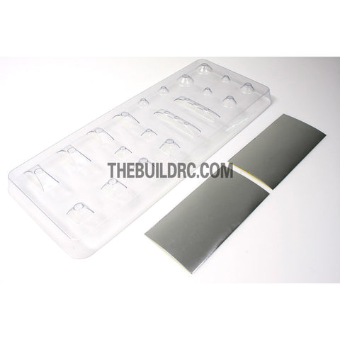 RC Car Transparent Light Blub Plastic Cover Set with Silver Color Decals